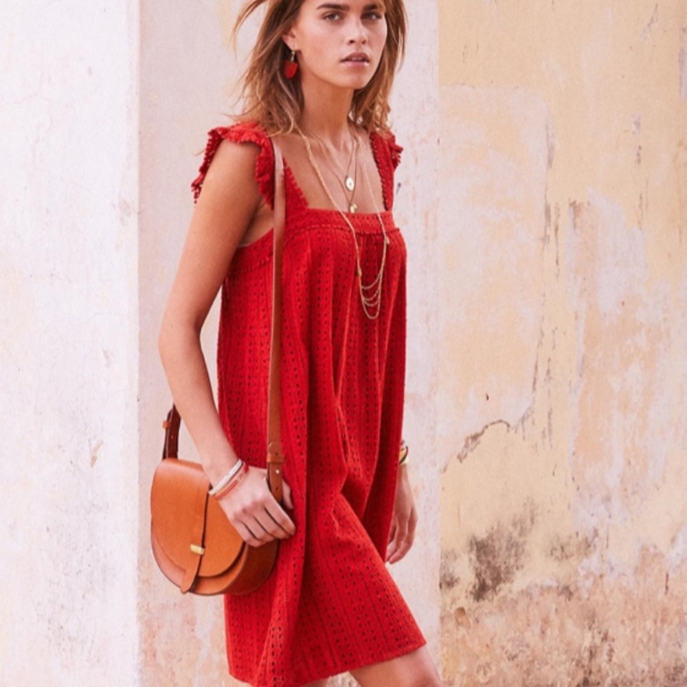 BRAND NEW Sezane Assia Dress (Size Small in Red)